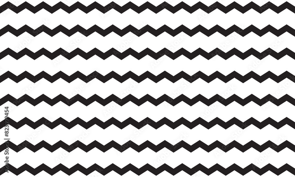 Poster black zig zag pattern background. isolated on white background. skew position. eps 10