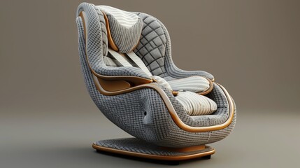 A detailed 3D render of a baby car seat cover