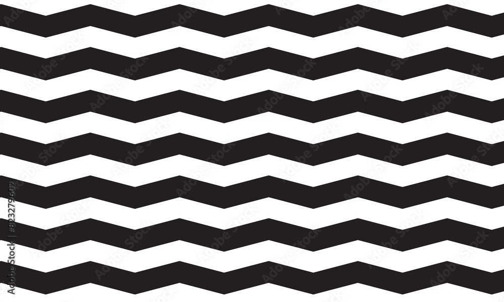Poster black zig zag pattern background. isolated on white background. skew position. eps 10