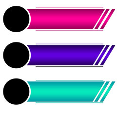 Set Of Modern Lower Third Label Banner design