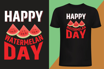 happy watermelan day t shirt design