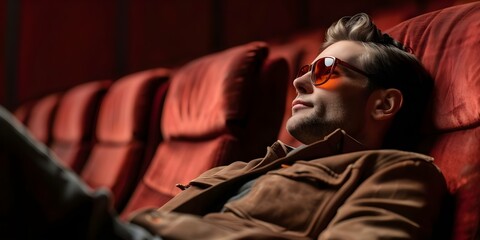 Obraz premium Film Critic Providing Expert Analysis. Concept Oscars Predictions, Director Spotlights, Classic Reviews, Hidden Gems, Film Industry Updates