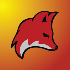 orange wolves mascot Esport logo design