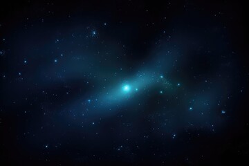 Naklejka premium Beautiful starry night sky. Evening panorama in blue tones