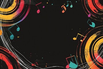 Obraz premium Modern picture frames with clean lines, perfect for showcasing music-themed artwork.