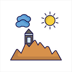 mount arafat icon with white background vector stock illustration