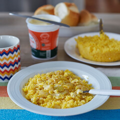 Brazilian couscous served with butter