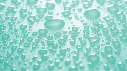 fresh liquid fluid drops on skin against sunlight, abstract closeup texture with blurred gradient,...