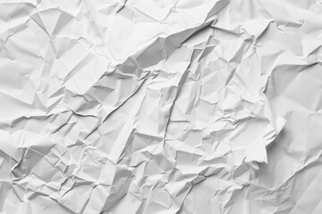 White crumpled paper background Texture of crumpled paper 