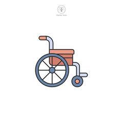 Wheelchair Icon. Medical or Healthcare theme symbol vector illustration isolated on white background