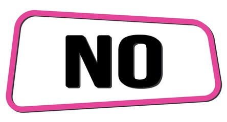 NO text on pink-black trapeze stamp sign.