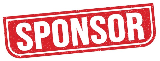 SPONSOR text written on red stamp sign.