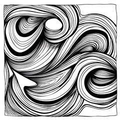 Hand-Drawn Outline Art: Abstract Background with Sketchy Lines and Organic Forms