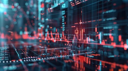 Obraz premium Stock market and trading concept, digital graph 