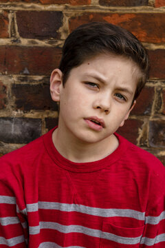 Portrait of Young Boy Outdoors
