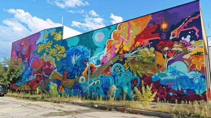  Lanterns, American exceptionalism, cutting-edge coloring, contemporary street murals, 8k