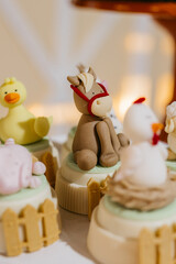 Birthday party decorations for a one-year-old.