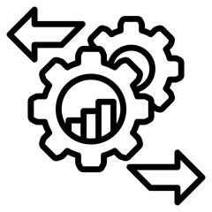Process Optimization Icon Element For Design