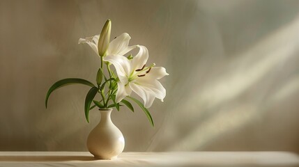 lily of the valley in vase