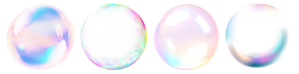 Isolated single bubble effect png on transparent background