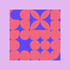 Geometric abstract background. Composition of simple geometric figures. Vector.