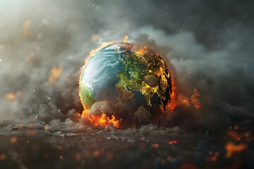 Catastrophic Collapse of Earth Due to Global Warming and Excessive Exploitation of Finance and