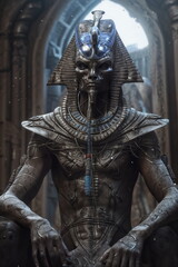 ancient egyptian undead pharaoh, alien, priest