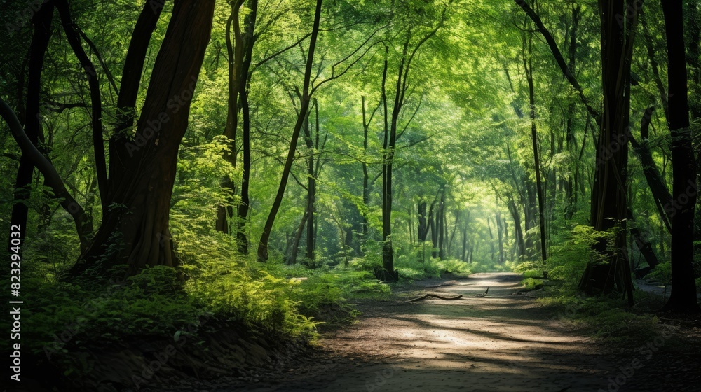 Canvas Prints Serene forest backdrop.