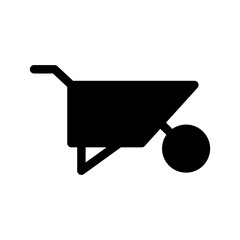 Wheelbarrow Icon Vector Symbol Design Illustration