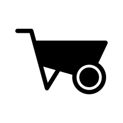 Wheelbarrow Icon Vector Symbol Design Illustration