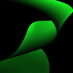 Dark abstract background with luminous waves. Modern gradient with smooth wavy lines. Futuristic technology concept. For notes in offices. Vector illustration on black background