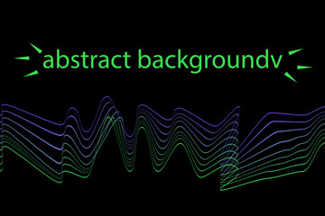 Dark abstract background with glowing wave. Modern gradient with smooth wavy lines. Futuristic technology concept. Vector illustration on png background