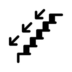 Obraz premium Downstairs Icon Vector Symbol Design Illustration