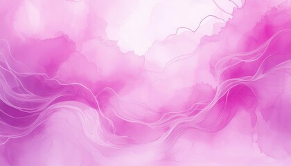 Elegant pink and white abstract watercolor design with fluid wave patterns, suitable for backgrounds or wallpapers