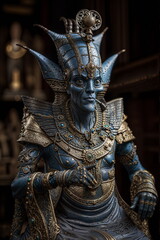 Fototapeta premium ancient egyptian undead pharaoh, alien, priest