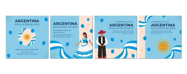 Flat 25 de mayo celebration argentina instagram posts collection