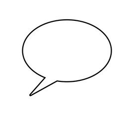 White speech Bubble Label Talk Box Banner