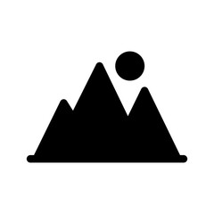 Mountain Icon Vector Symbol Design Illustration