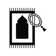 sajdah icon with white background vector stock illustration