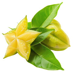Fototapeta premium star fruit isolated on transparent background