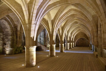 Voûtes de l'abbaye Saint-Jean-des-Vignes à Soissons. France