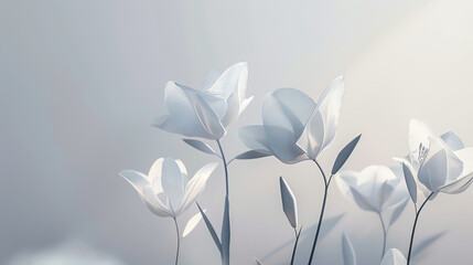 Minimalist flowers with minimal detail, perfect for an elegant and modern design