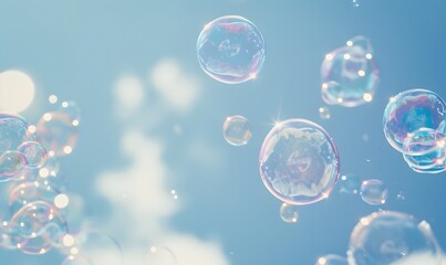 Soap Bubbles Floating in the Air , Generative AI