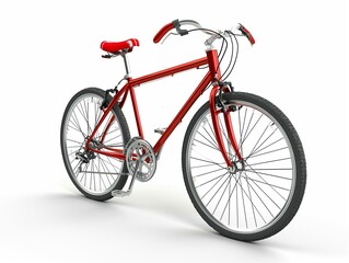 Fototapeta premium Sleek new bicycle isolated on white