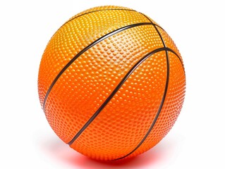 Fototapeta premium Vibrant orange basketball isolated on white