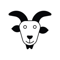 goat icon with white background vector stock illustration