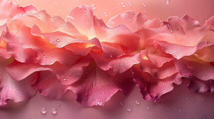 Details and texture of pink rose petals