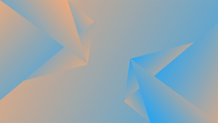 ABSTRACT BLUE ORANGE GRADIENT BACKGROUND SMOOTH COLORFUL DESIGN WITH GEOMETRIC SHAPES VECTOR TEMPLATE GOOD FOR MODERN WEBSITE, WALLPAPER, COVER DESIGN 