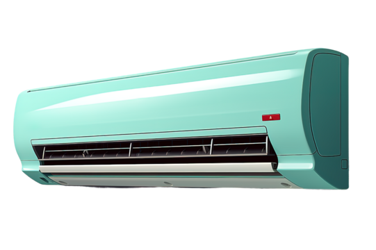 Air conditioner system isolated on PNG Background. Generative Ai.
