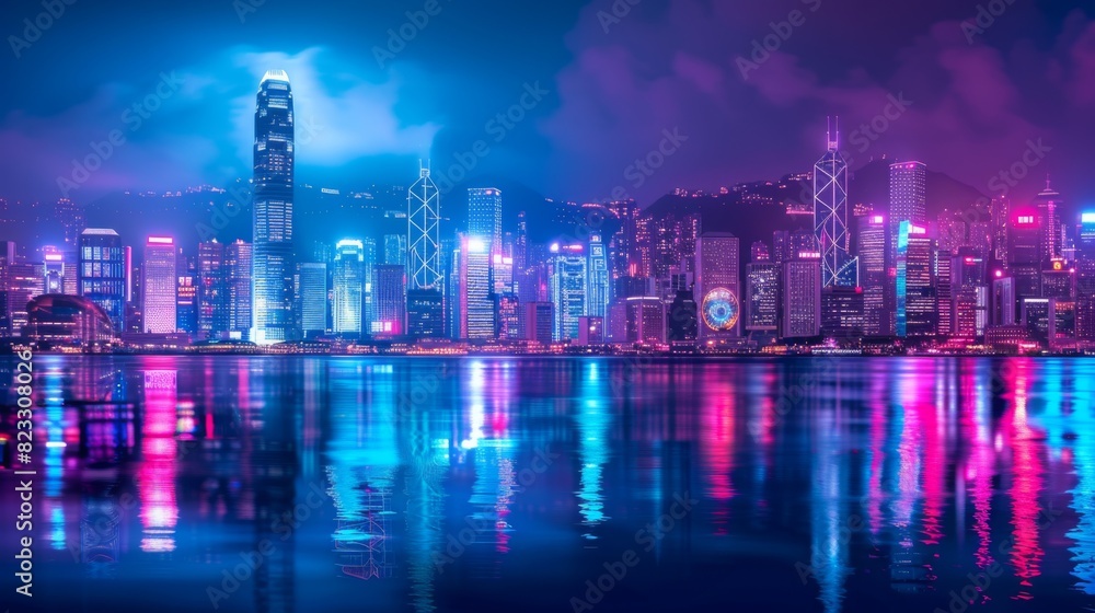 Poster smart network and connection technology concept,